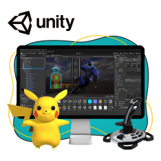 Мир игр на Unity 2D на популярном движке + AI-помощники - КИБЕРшкола программирования для детей, компьютерные курсы для школьников, начинающих и подростков - KIBERone г. Керчь